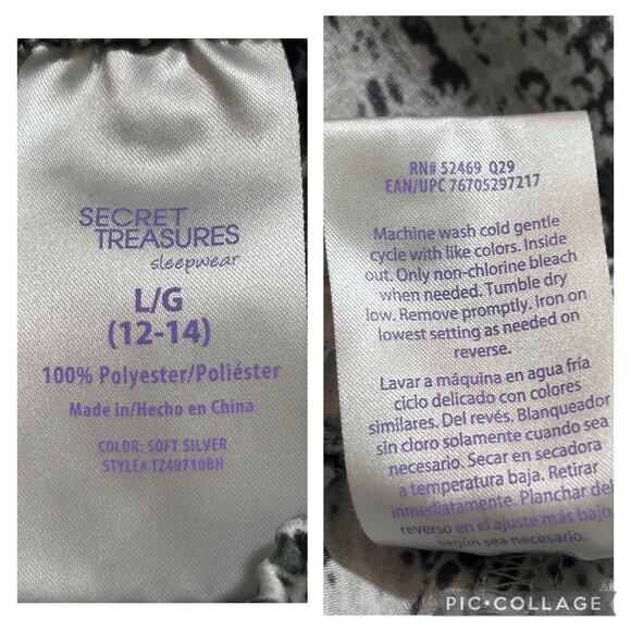 Victoria's Secret Loungewear Pajama Pants L Animal Print Zebra Satiny Pull On - Picture 8 of 9